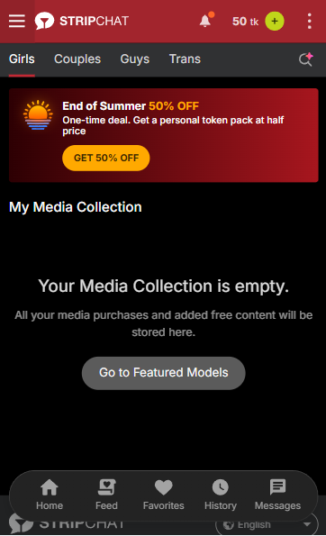 Stripchat 50 free tokens giveaway tab location in live chat room 2026